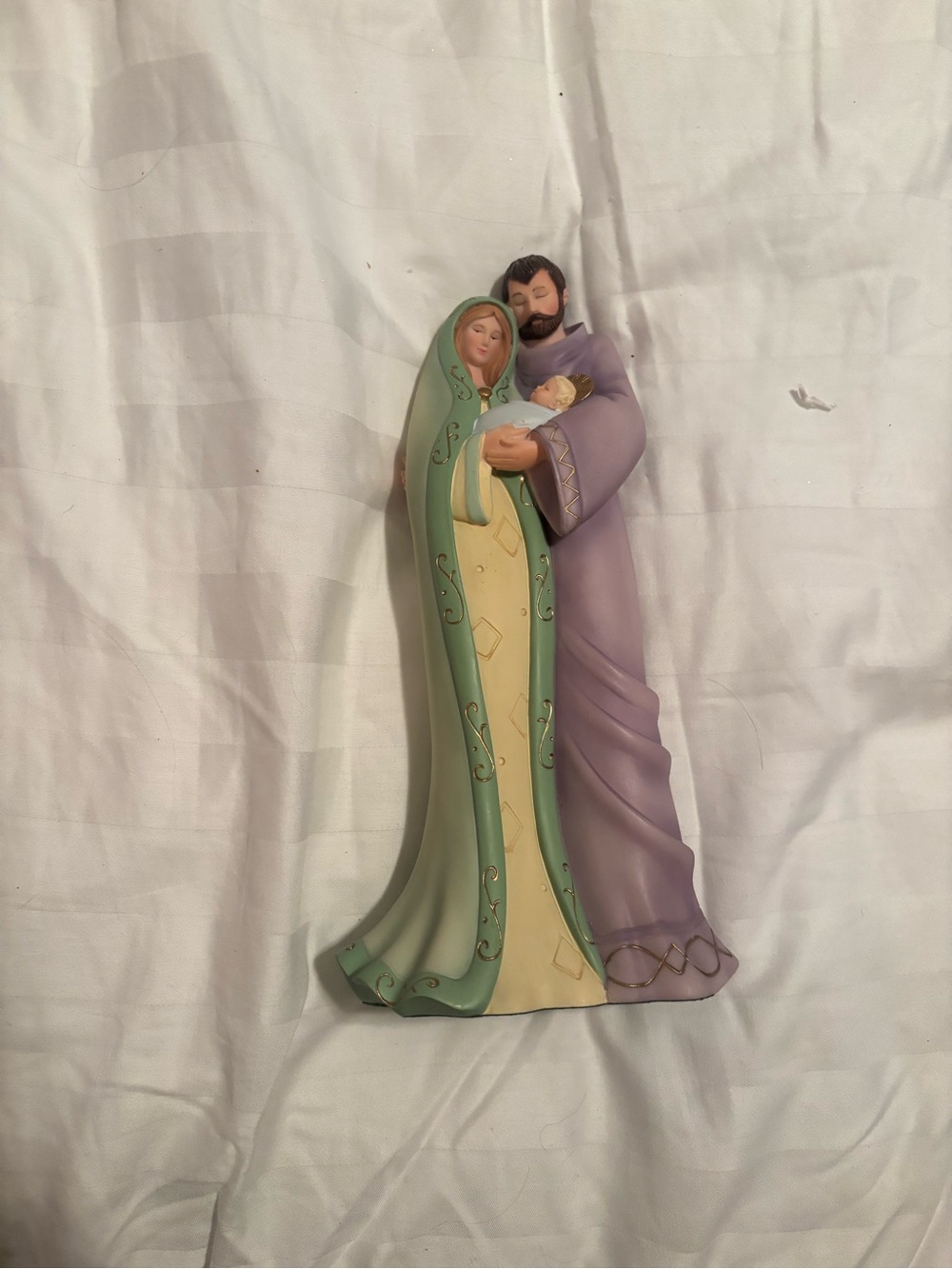 Lenox Green and Purple Holy Family Nativity Figurine